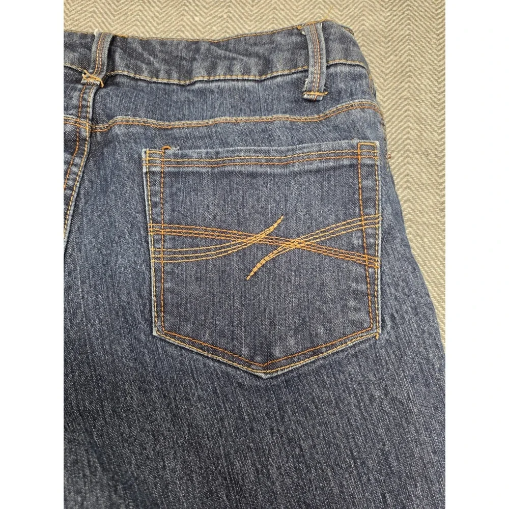 Faded Glory Womens Straight‎ Leg Blue Denim Jeans Size 12 Petite